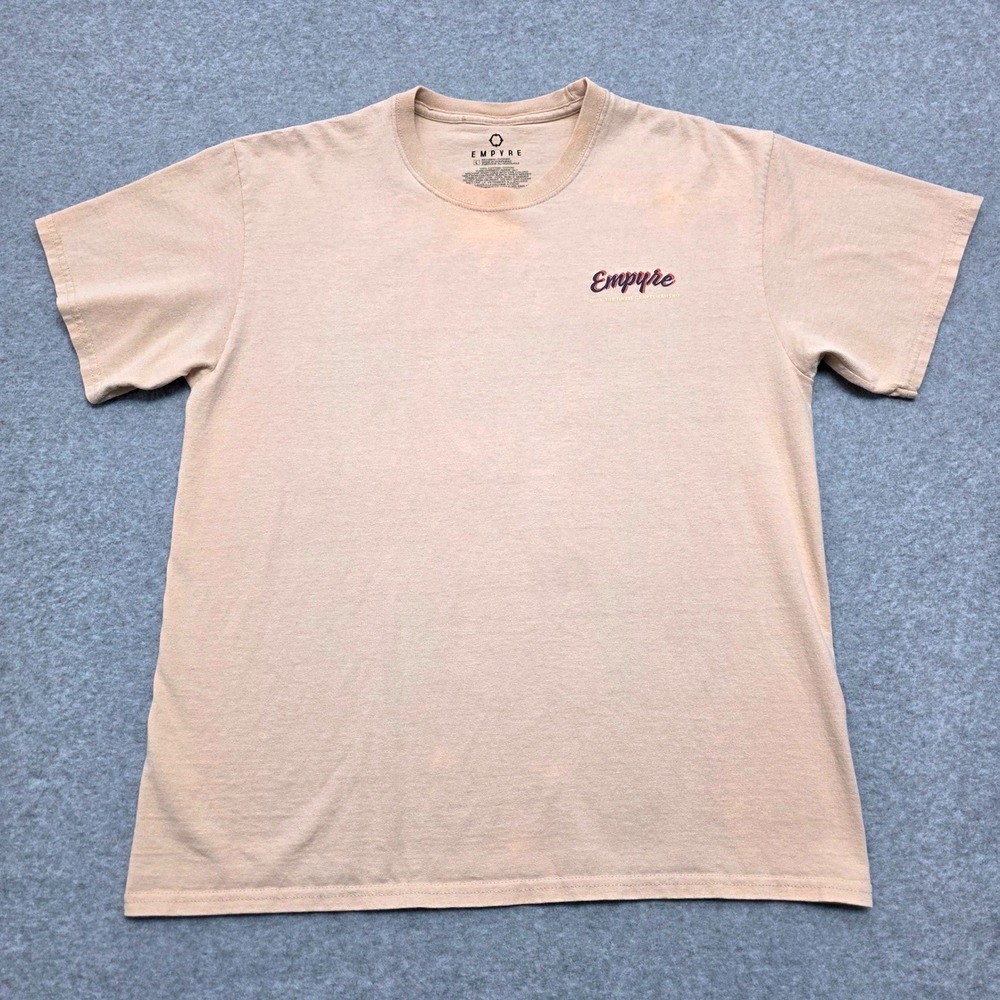 EMPYRE Men's Large Peach‎ Graphic T-Shirt Street Style Eagle Logo Short Sleeve - Picture 2 of 11